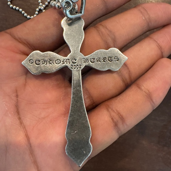 *VERY RARE* CHROME HEARTS WINDMILL CROSS PENDANT NECKLACE - Picture 2 of 5